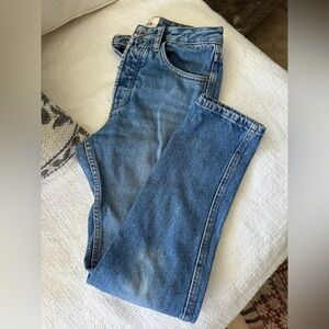 Sézane Classic High-Rise Blue Denim Jeans
